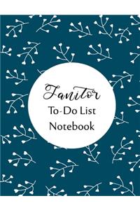 Janitor To Do List Notebook