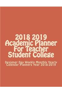2018 2019 Academic Planner For Teacher Student College