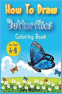 How to draw Butterfly coloring book for kids 4-8