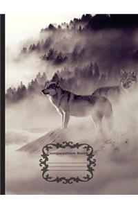 White Wolf - Mystical Winter, Composition Notebook