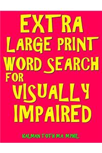 Extra Large Print Word Search for Visually Impaired