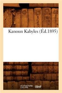 Kanoun Kabyles (Éd.1895)