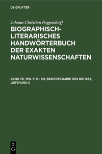 R - Sm, Berichtsjahre 1932 Bis 1962, Lieferung 5