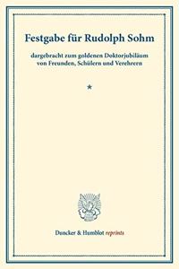 Festgabe Fur Rudolph Sohm