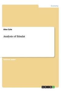 Analysis of Etisalat