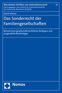 Das Sonderrecht Der Familiengesellschaften