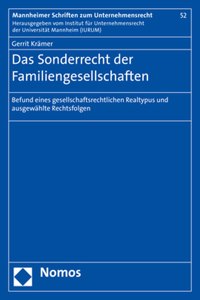 Das Sonderrecht Der Familiengesellschaften