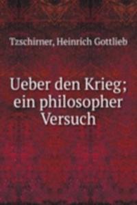 Ueber den Krieg