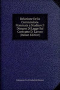 Relazione Della Commissione Nominata a Studiare Il Disegno Di Legge Sul Contratto Di Lavoro (Italian Edition)