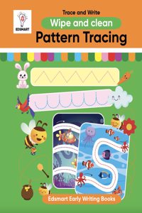 Wipe and Clean: Reusable Pattern Tracing Book - Pre-Writing Pattern tracing | Best Pencil Control Tracing Book for Kids with FREE Pen Included [16 pages]