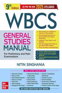 WBCS General Studies Manual 2025 (English) by Nitin Singhania (IAS)| 9th edition (latest) | WBPSC | West Bengal Civil Services (Prelims & Main exams) | Solved Previous Years Questions (2015-2023) | 2 Mock Papers | Pluck-Out Map Chart