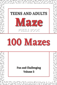 Teens and Adults Maze Puzzle Book