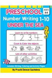 Preschool Number Writing 1 - 10, Under The sea