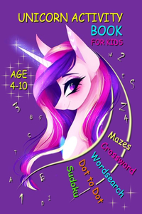 Unicorn Activity Book for Kids Ages 4-10