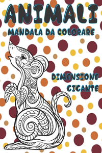 Mandala da colorare - Dimensione gigante - Animali