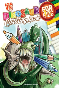 Dinosaur Coloring Book for Kids ages 4-8