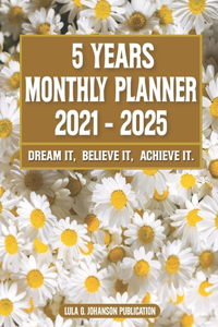 5 Year Monthly Planner 2021-2025