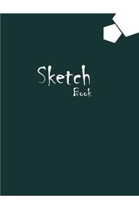 Sketchbook Large 8 x 10 Premium, Uncoated (75 gsm) Paper, Olive Cover