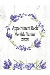 Appointment Book Monthly Planner 2020