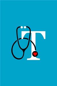 Initial T Monogram Stethoscope Journal