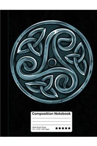 Celtic Triskele Celt Symbols Triquetra Composition Notebook