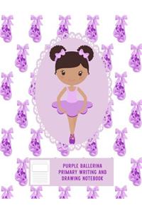 Purple Ballerina Writing and Drawing Notebook