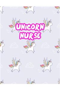 Unicorn Nurse: Cute Journal Notebook for Nursing Student and Practitioner with Large 8.5 x 11 Blank Ruled White Paper (Perfect for School, Medical, Clinical and Ho