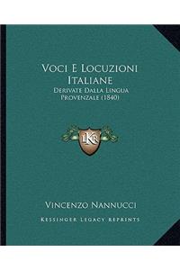 Voci E Locuzioni Italiane