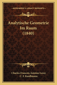 Analytische Geometrie Im Raum (1840)