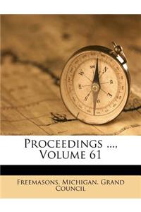 Proceedings ..., Volume 61