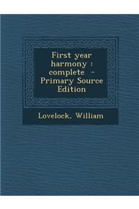 First Year Harmony