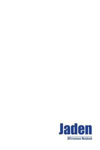 Jaden Affirmations Notebook & Diary Positive Affirmations Workbook Includes