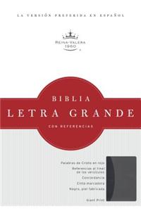 RVR 1960 Biblia Letra Gigante, negro/gris símil piel