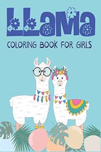 Llama Coloring Book for Girls