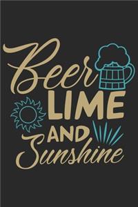 Beer lime and sunshine: Beer taste logbook for beer lovers - Beer Notebook - Craft Beer Lovers Gifts