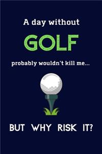 A Day Without Golf Probably Wouldn't Kill Me ... But Why Risk It?