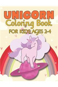 Unicorn Coloring Book for Kids Ages 2-4