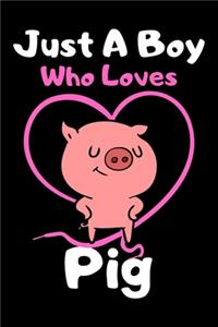 Just a boy who loves pig