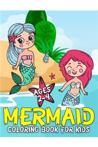 Mermaid Coloring Book for Kids Ages 2-4