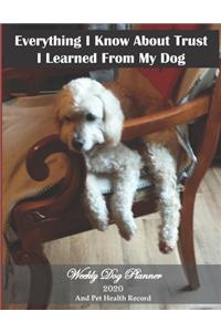 Weekly Dog Planner 2020 And Pet Health Record