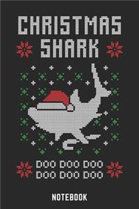 Christmas Shark Doo Doo Doo Notebook