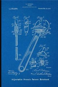 Adjustable Wrench Patent Notebook