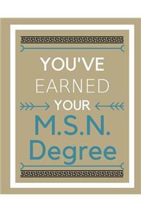 You've earned your M.S.N. Degree