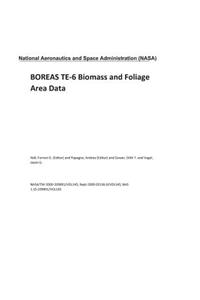Boreas Te-6 Biomass and Foliage Area Data