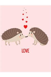 Porcupines Love Composition Notebook