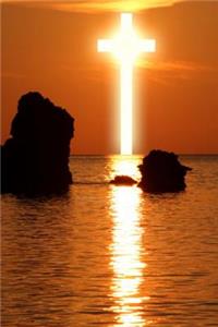 2019 Weekly Planner Glowing Cross Over Water Reflection Sunrise Sunset 134 Pages