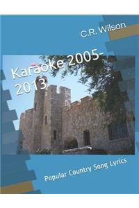 Karaoke 2005-2013: Popular Country Song Lyrics