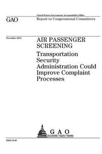 Air passenger screening