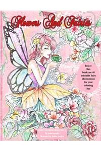 Flowers and Fairies Coloring Book