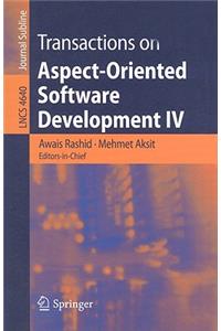 Transactions on Aspect-Oriented Software Development IV